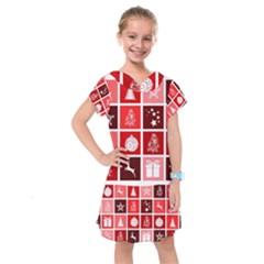 Christmas Map Innovative Modern Kids  Drop Waist Dress by BangZart