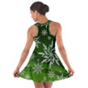 Christmas Star Ice Crystal Green Background Cotton Racerback Dress View2