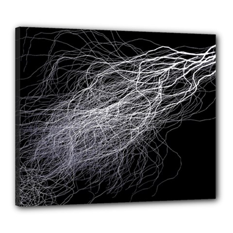 Flash Black Thunderstorm Canvas 24  X 20  by BangZart