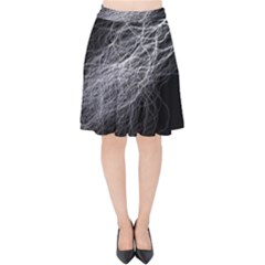 Flash Black Thunderstorm Velvet High Waist Skirt