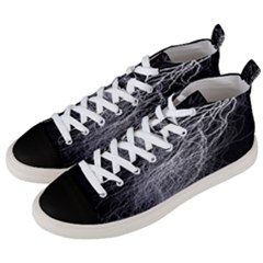 Flash Black Thunderstorm Men s Mid-top Canvas Sneakers