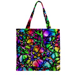 Network Nerves Nervous System Line Zipper Grocery Tote Bag by BangZart