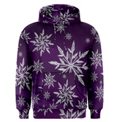 Christmas Star Ice Crystal Purple Background Men s Pullover Hoodie by BangZart