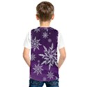 Christmas Star Ice Crystal Purple Background Kids  SportsWear View2