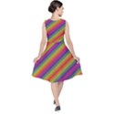 Spectrum Psychedelic V-Neck Midi Sleeveless Dress  View2