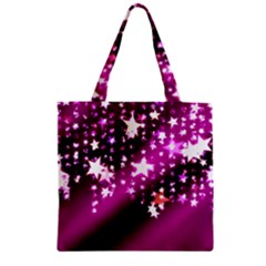 Background Christmas Star Advent Zipper Grocery Tote Bag by BangZart