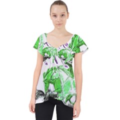 Horse Horses Animal World Green Lace Front Dolly Top by BangZart