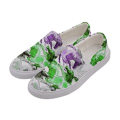 Horse Horses Animal World Green Women s Canvas Slip Ons