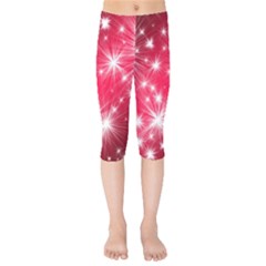 Christmas Star Advent Background Kids  Capri Leggings 