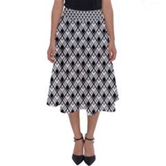 Geometric Scales Pattern Perfect Length Midi Skirt