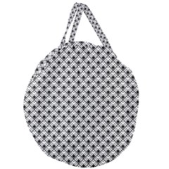 Geometric Scales Pattern Giant Round Zipper Tote