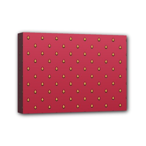 Strawberry Pattern Mini Canvas 7  X 5  by jumpercat