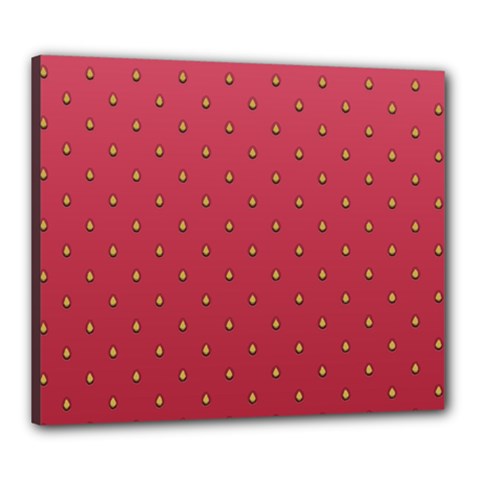 Strawberry Pattern Canvas 24  X 20  by jumpercat