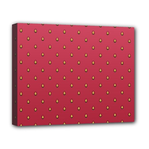 Strawberry Pattern Deluxe Canvas 20  X 16   by jumpercat