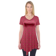 Strawberry Pattern Short Sleeve Tunic  by jumpercat