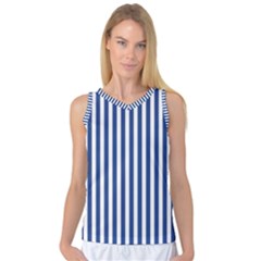 Blue Stripes Women s Basketball Tank Top by jumpercat