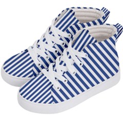 Blue Stripes Kid s Hi-top Skate Sneakers