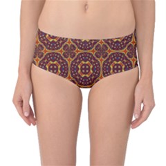 Geometric Pattern Mid-waist Bikini Bottoms by linceazul