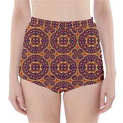 Geometric Pattern High-waisted Bikini Bottoms by linceazul