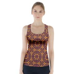 Geometric Pattern Racer Back Sports Top by linceazul