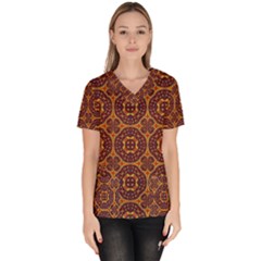 Geometric Pattern Scrub Top