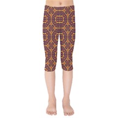 Geometric Pattern Kids  Capri Leggings 