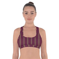 Geometric Pattern Cross Back Sports Bra by linceazul