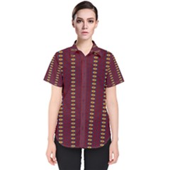 Geometric Pattern Women s Short Sleeve Shirt