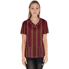 Geometric Pattern Scrub Top