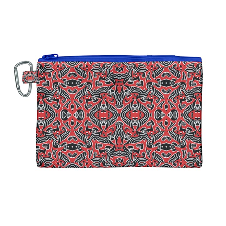 Exotic Intricate Modern Pattern Canvas Cosmetic Bag (Large)