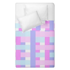 Gingham Nursery Baby Blue Pink Duvet Cover Double Side (single Size) by BangZart