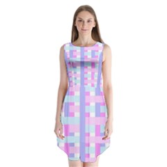 Gingham Nursery Baby Blue Pink Sleeveless Chiffon Dress   by BangZart