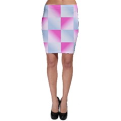 Gradient Blue Pink Geometric Bodycon Skirt by BangZart