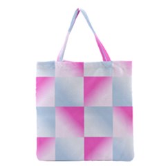 Gradient Blue Pink Geometric Grocery Tote Bag by BangZart