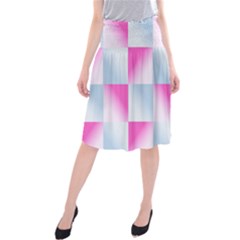 Gradient Blue Pink Geometric Midi Beach Skirt by BangZart