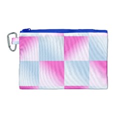 Gradient Blue Pink Geometric Canvas Cosmetic Bag (large)