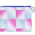 Gradient Blue Pink Geometric Canvas Cosmetic Bag (XXXL) View2