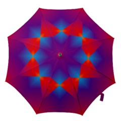 Geometric Blue Violet Red Gradient Hook Handle Umbrellas (medium) by BangZart