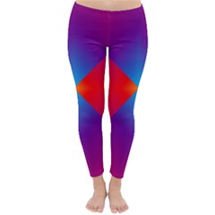 Geometric Blue Violet Red Gradient Classic Winter Leggings by BangZart