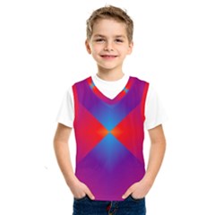 Geometric Blue Violet Red Gradient Kids  Sportswear by BangZart