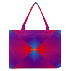 Geometric Blue Violet Red Gradient Zipper Medium Tote Bag by BangZart