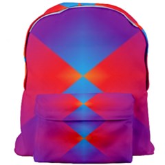 Geometric Blue Violet Red Gradient Giant Full Print Backpack by BangZart