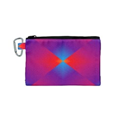 Geometric Blue Violet Red Gradient Canvas Cosmetic Bag (small) by BangZart