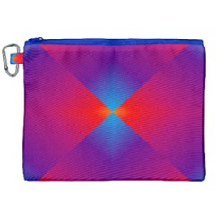 Geometric Blue Violet Red Gradient Canvas Cosmetic Bag (xxl) by BangZart