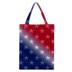 America Patriotic Red White Blue Classic Tote Bag by BangZart