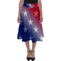 America Patriotic Red White Blue Perfect Length Midi Skirt View1