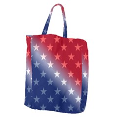 America Patriotic Red White Blue Giant Grocery Zipper Tote by BangZart