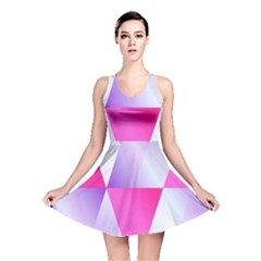 Gradient Geometric Shiny Light Reversible Skater Dress by BangZart