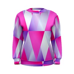 Gradient Geometric Shiny Light Women s Sweatshirt by BangZart