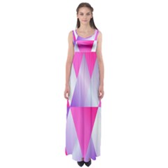 Gradient Geometric Shiny Light Empire Waist Maxi Dress by BangZart